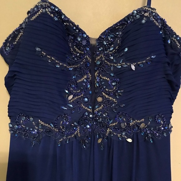 Gorgeous Royal Blue Pageant Gown - Picture 3 of 4